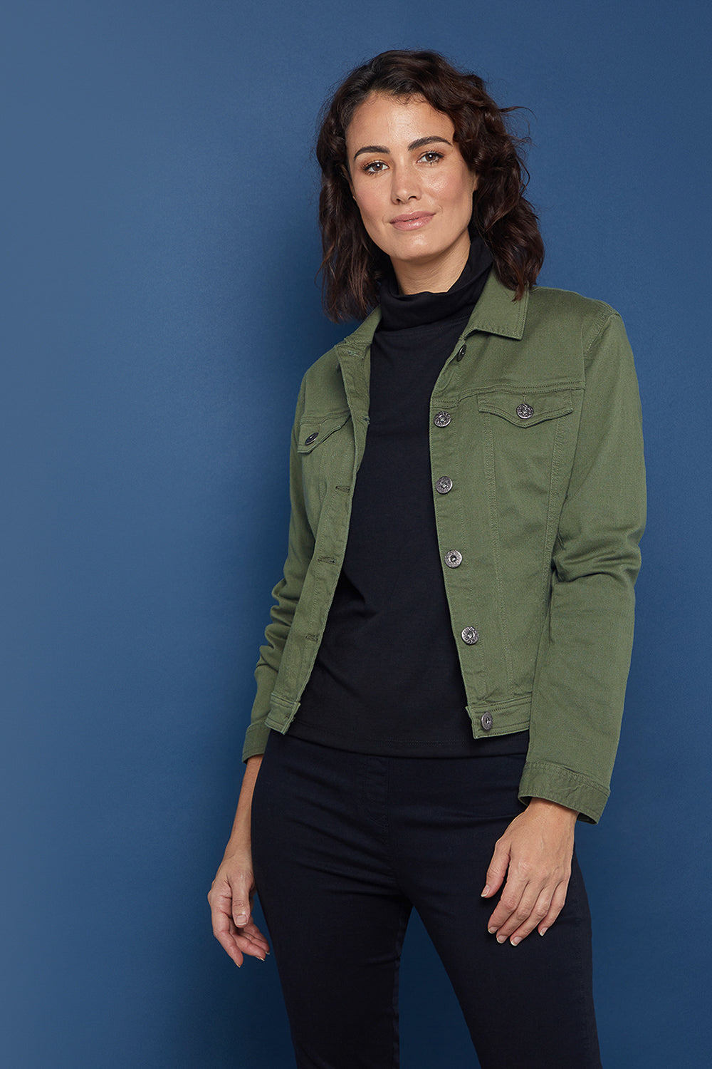 Dark green jean sales jacket