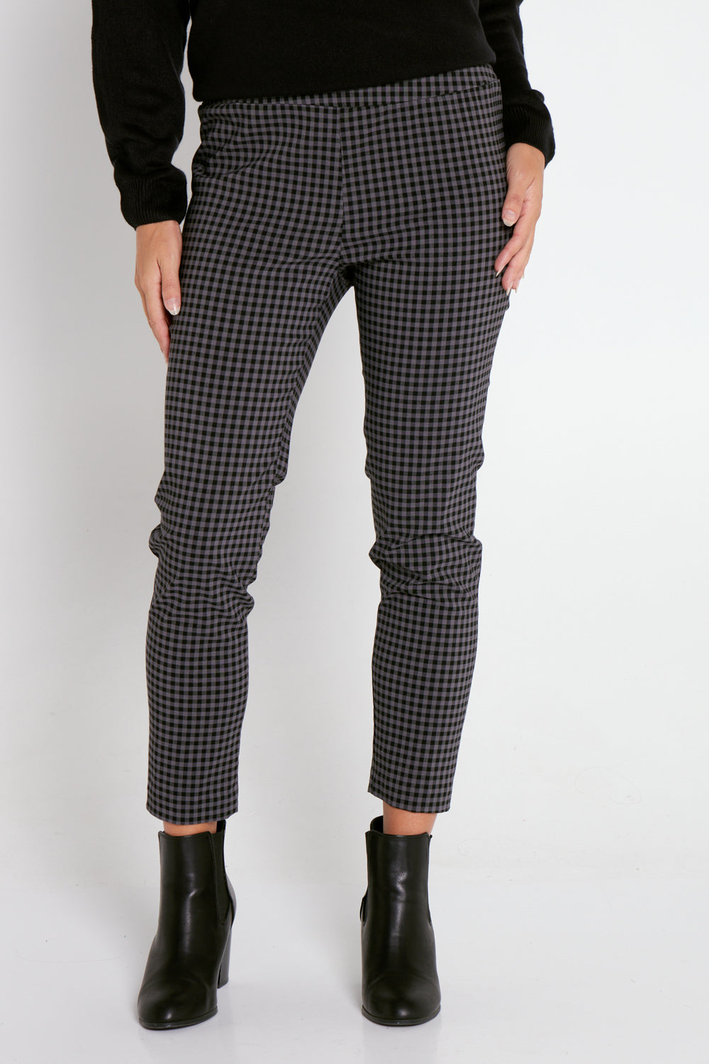 Moira Pants - Black/Grey Gingham