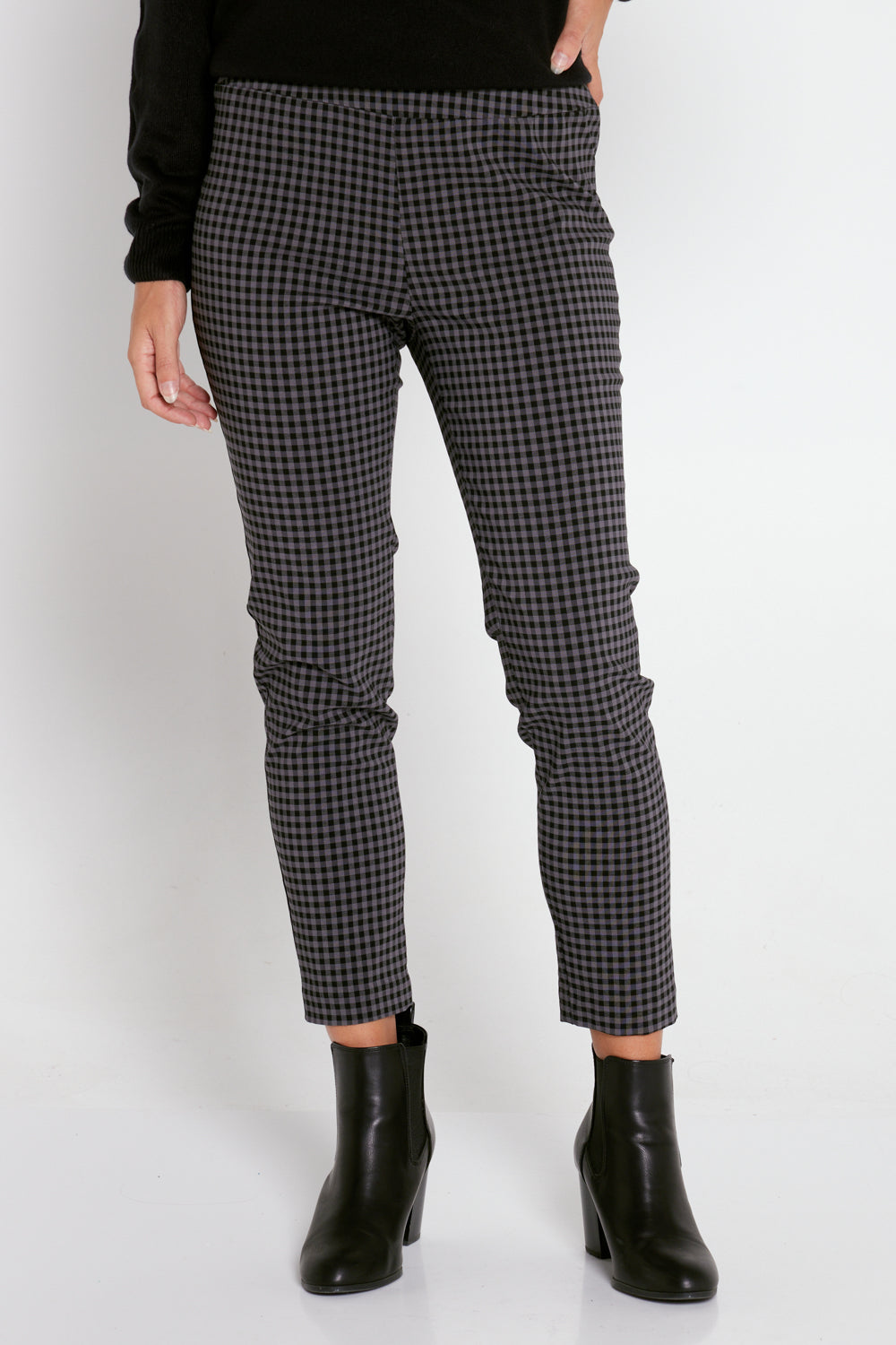 Moira Pants - Black/Grey Gingham