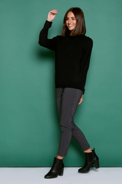 Moira Pants - Black/Grey Gingham