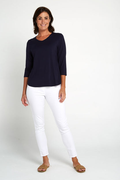 Tammin Bamboo Top - Dark Navy