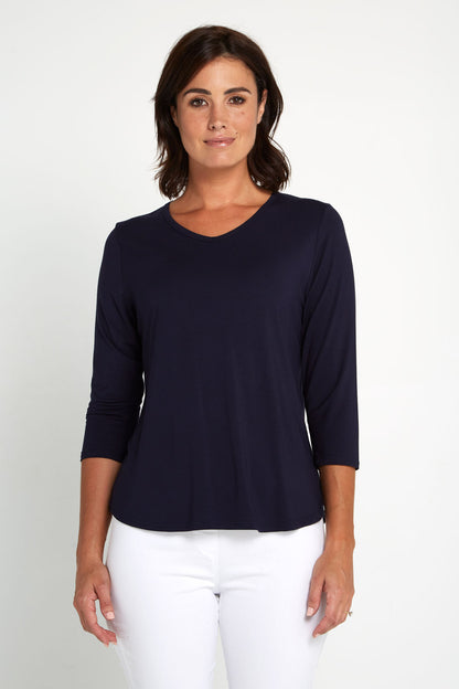 Tammin Bamboo Top - Dark Navy