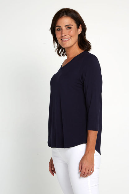 Tammin Bamboo Top - Dark Navy