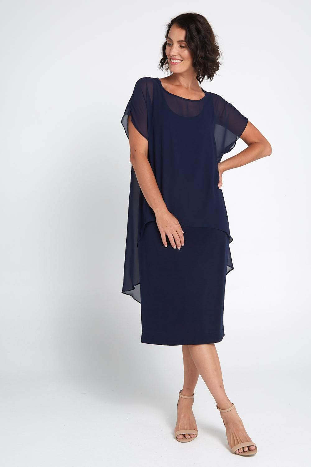 Gina Bacconi Lizelle Chiffon Dress, Soft Mint at John Lewis & Partners