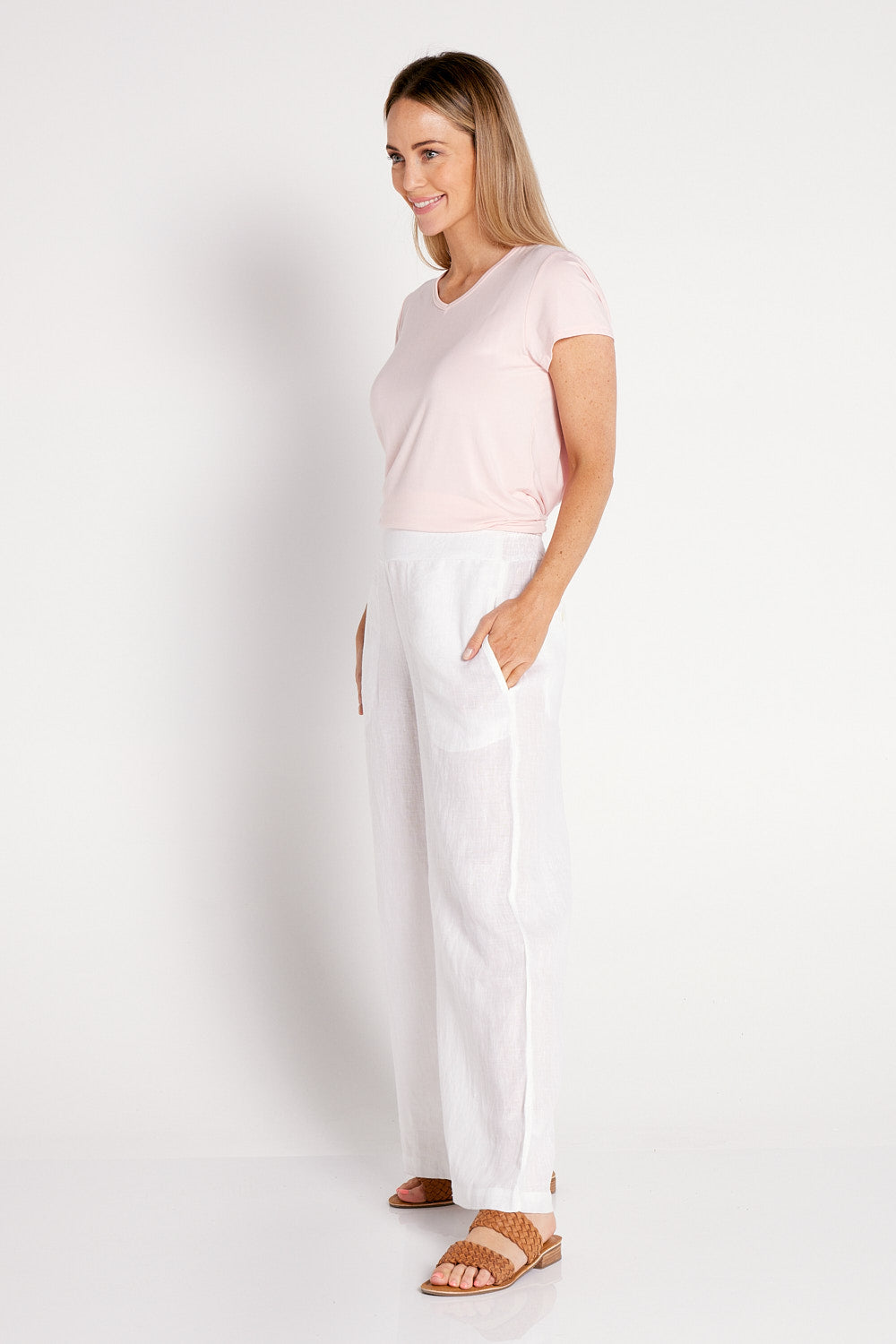 Pula Luxe Linen Pants - White