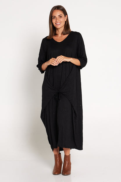 Sleeved Zoe Dress - Black