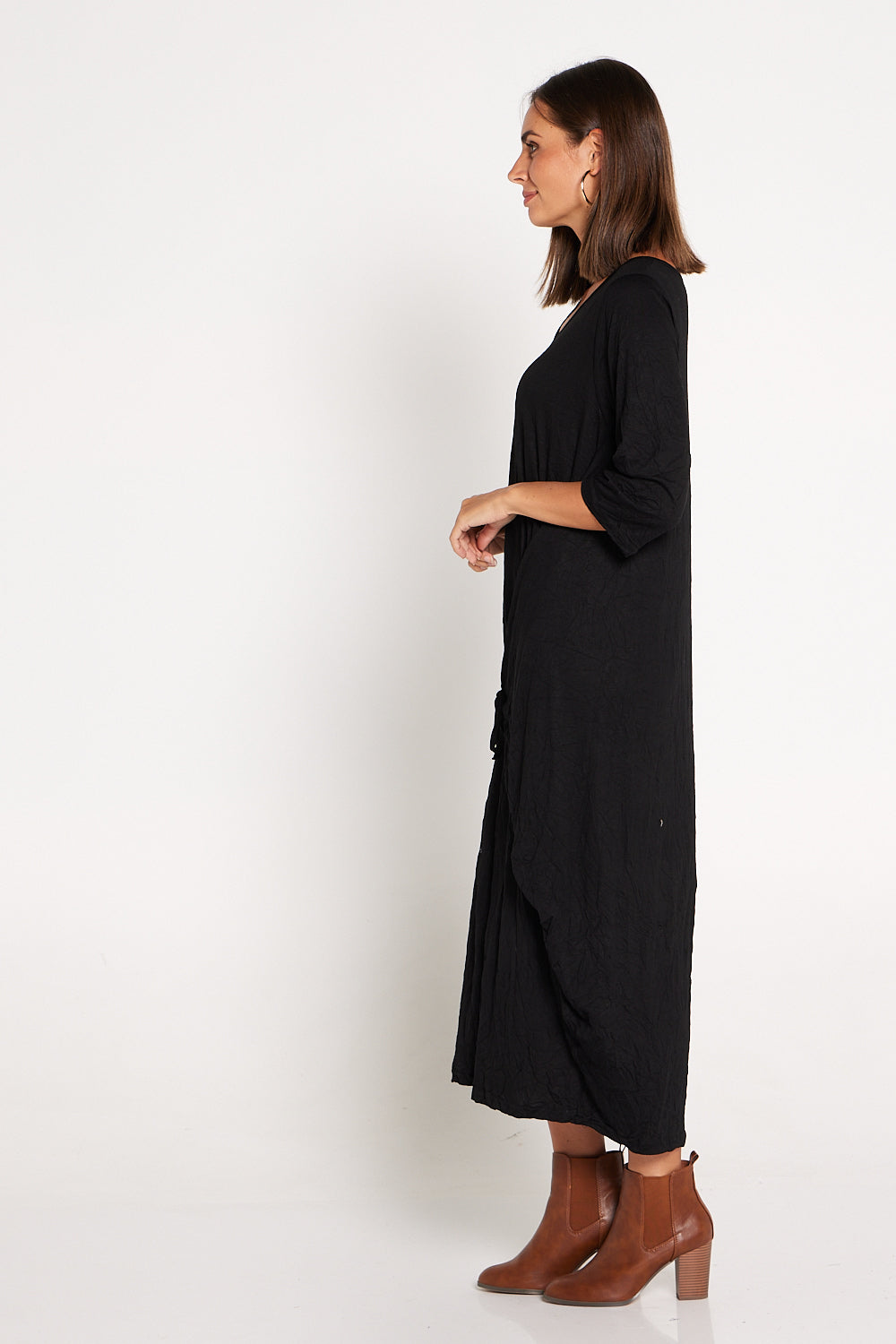 Sleeved Zoe Dress - Black