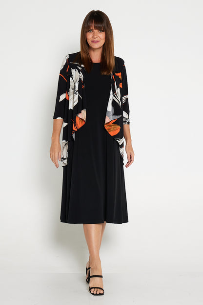 Whitney Swing Slip Dress - Black