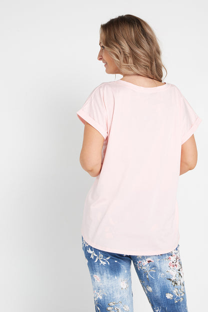 Nell Cotton Tee - Pink