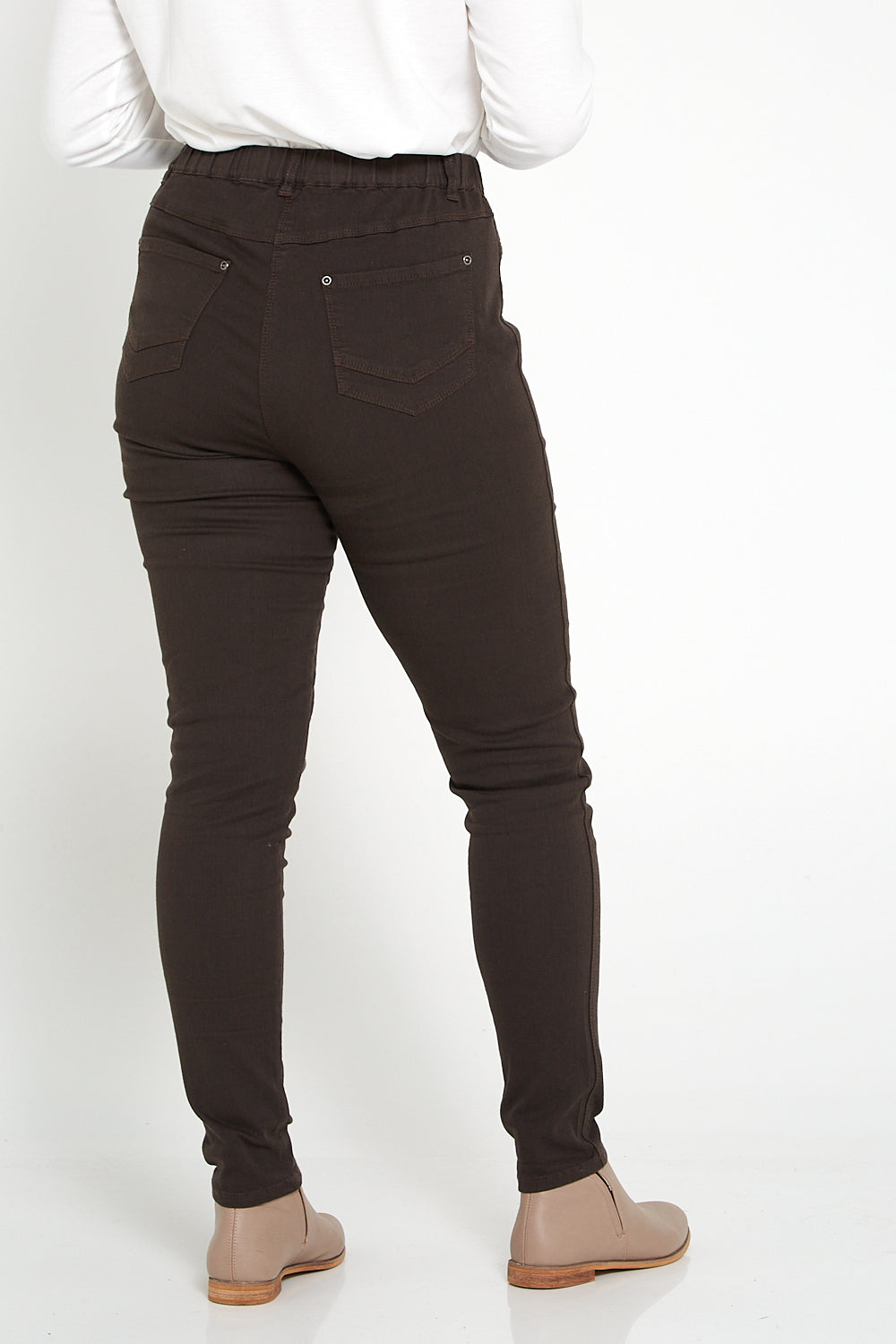 Denver Jeggings - Chocolate  Cafe Latte Ankle Length Pull On Jeggings –  TULIO Fashion