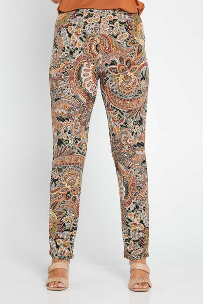 Gianna Printed Pants - 70s Paisley