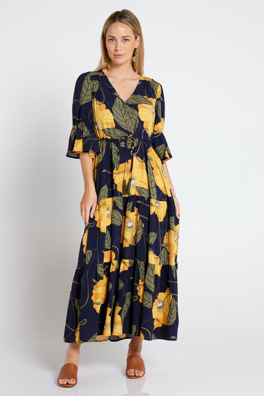 Gravity Dress - Golden Camellia | Summer Maxi Dresses – TULIO Fashion