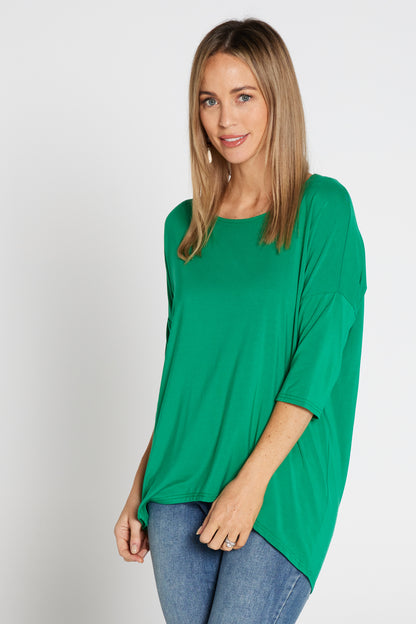 Irena Bamboo Top - Emerald
