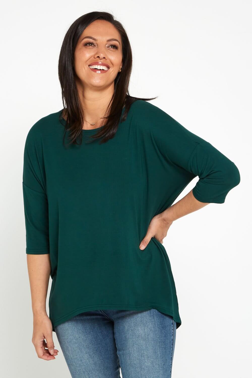Irena Bamboo Top - Teal | Bamboo by Whispers | Easy Fit Fashion – TULIO ...
