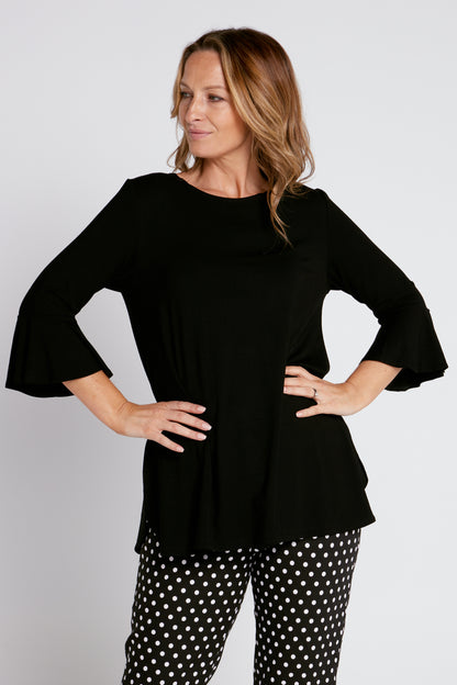 Lacey Bamboo Top - Black